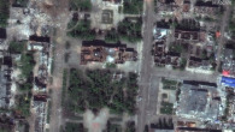 Imaginile din satelit arată distrugerile provocate într-un an de zile de bombardamentele rusești în Bahmut. Foto: Profimedia Images | Poza 8 din 11
