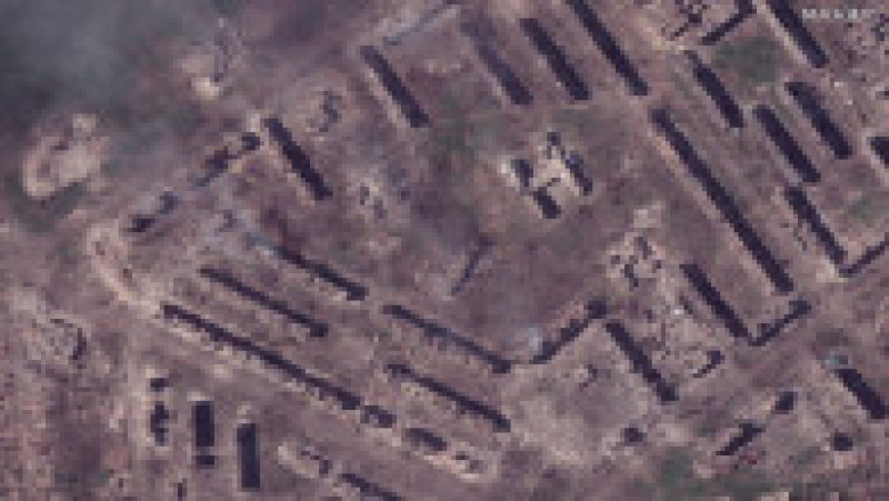 Imaginile din satelit arată distrugerile provocate într-un an de zile de bombardamentele rusești în Bahmut. Foto: Profimedia Images | Poza 7 din 9