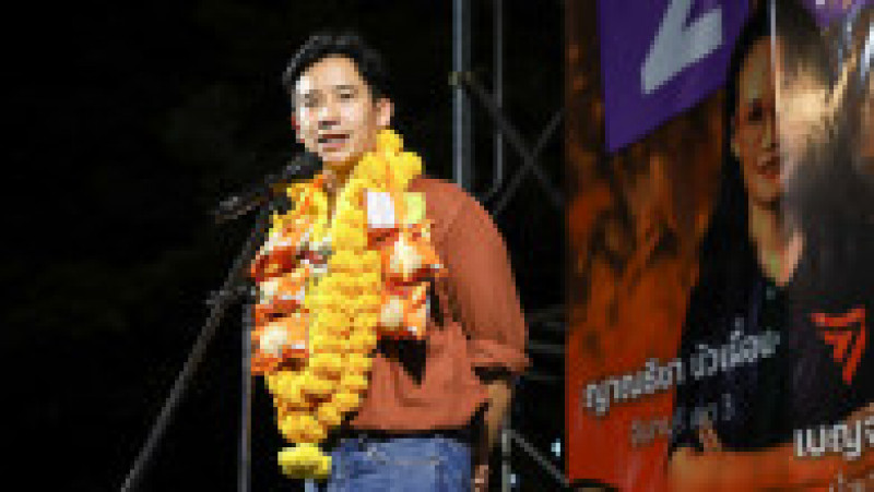  Pita Limjaroenrat, liderul partidului Move Forward, are șanse foarte mari să devină prim ministru Thailandei după alegerile legislative din 14 mai FOTO: Profimedia Images | Poza 5 din 18