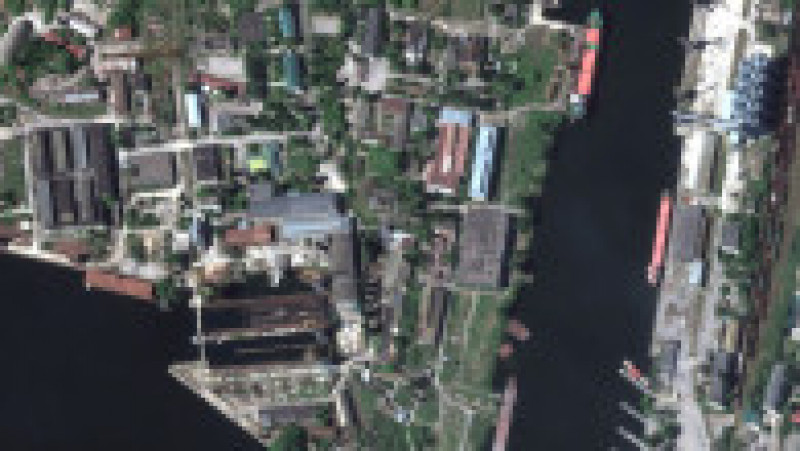 Imagini din satelit cu localități din apropierea barajului Nova Kahovka înainte și după distrugerea barajului. Foto: Profimedia Images | Poza 10 din 12
