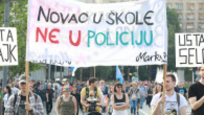 Noi proteste în Serbia, la o lună de la atacurile armate. FOTO: Profimedia Images | Poza 4 din 6