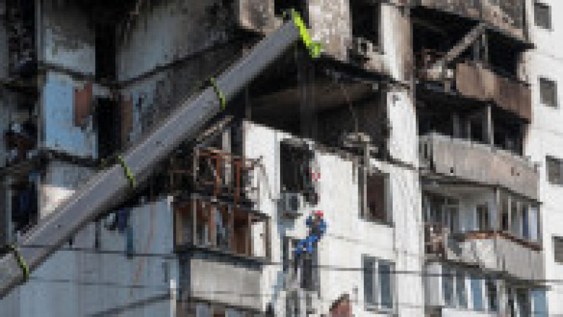Explozie de gaze naturale într-un bloc de 15 etaje din Kiev. Foto: Profimedia | Poza 1 din 7