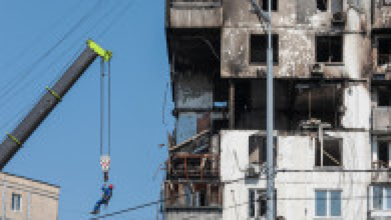 Explozie de gaze naturale într-un bloc de 15 etaje din Kiev. Foto: Profimedia | Poza 2 din 7