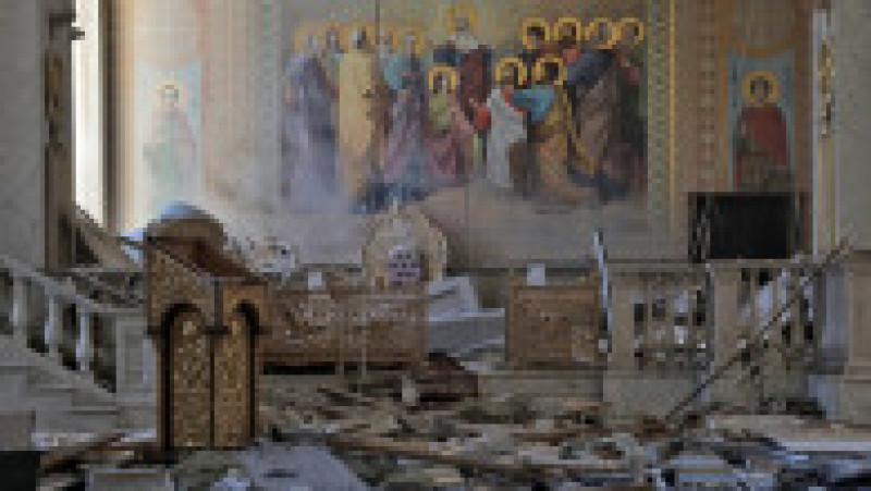 Pagubele de la Catedrala „Schimbarea la Faţă” din Odesa. Foto: Profimedia | Poza 4 din 10