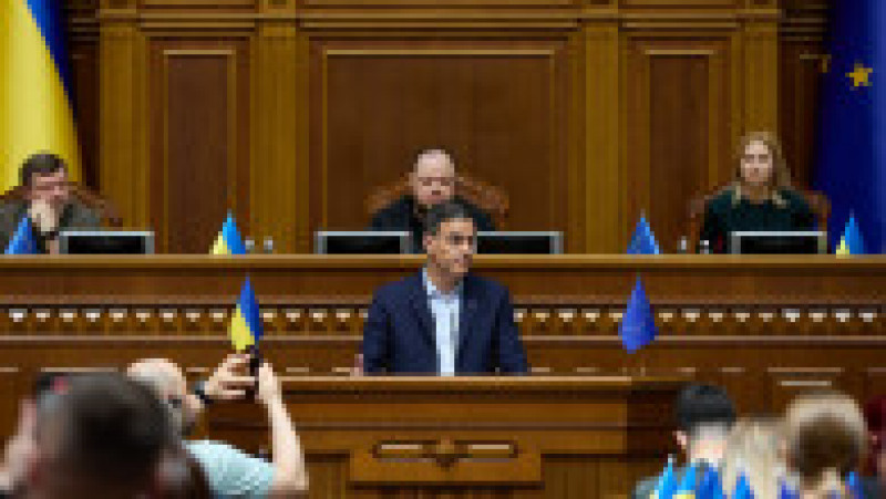 Pedro Sanchez a mers în vizită la Kiev în prima zi a președinției spaniole a Uniunii Europene. Foto: Profimedia Images | Poza 4 din 4