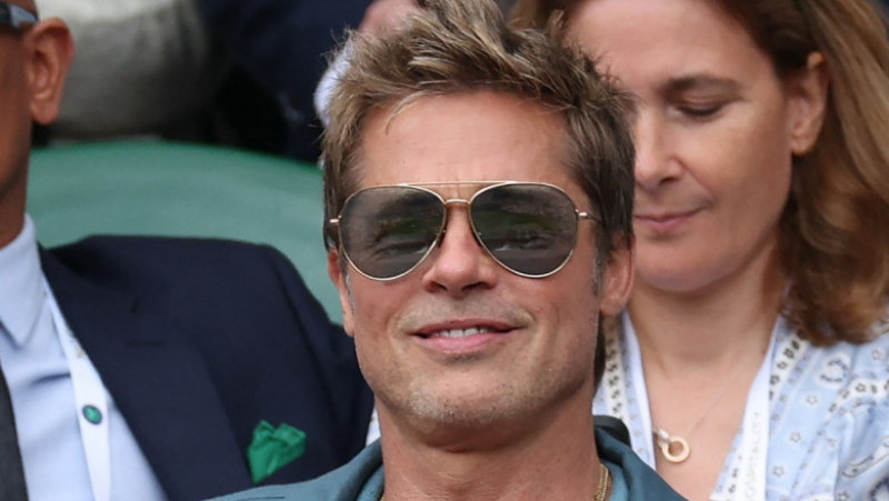 Brad Pitt, la finala masculină de la Wimbledon 2023 FOTO: Profimedia Images