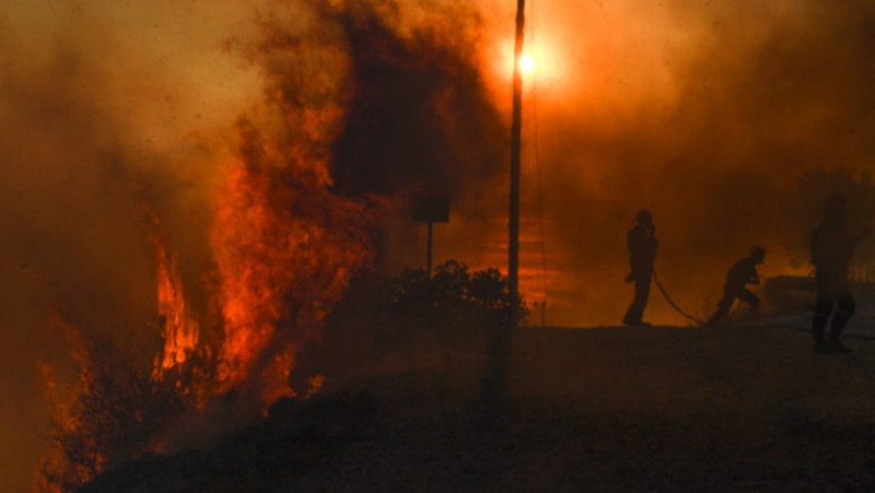 Incendii de pădure lângă Atena. FOTO: Profimedia Images