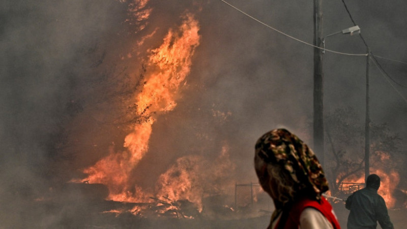 Incendii de pădure lângă Atena. FOTO: Profimedia Images