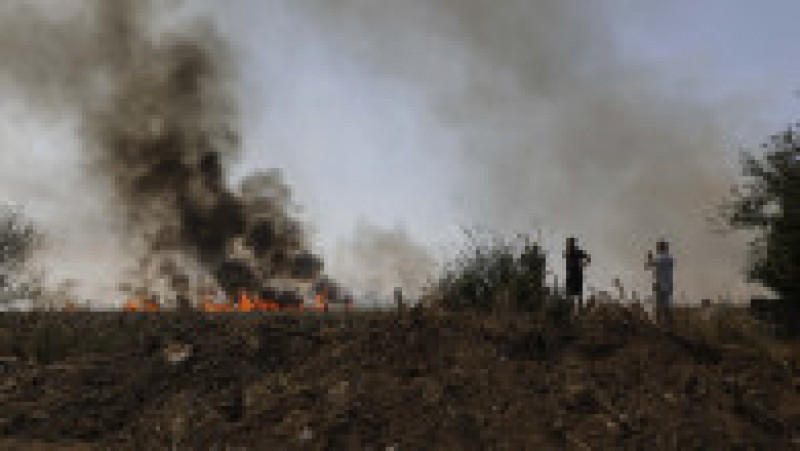 Un incendiu de vegetație puternic s-a produs marți după-amiază în apropiere de București, între localitățile Bragadiru și Măgurele din județul Ilfov. FOTO: Inquam Photos/ George Călin | Poza 5 din 7