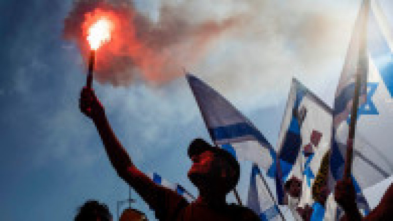 Israelul protestează de mai multe luni împotriva reformelor propuse de Netanyahu. Foto: Profimedia Images | Poza 14 din 22