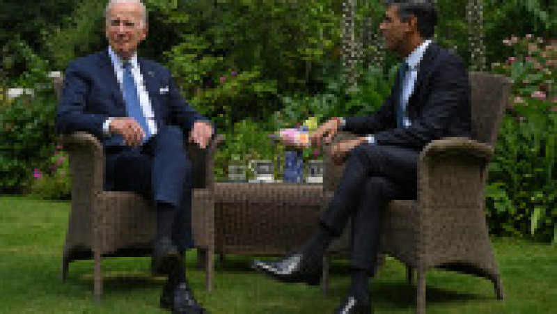 Președintele american Joe Biden, alături de premierul britanic Rishi Sunak. Foto: Profimedia | Poza 2 din 6