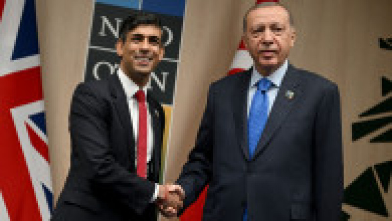 
Premierul britanic Rishi Sunak, alături de președintele turc Recep Tayyip Erdogan.
Foto: Profimedia | Poza 9 din 11