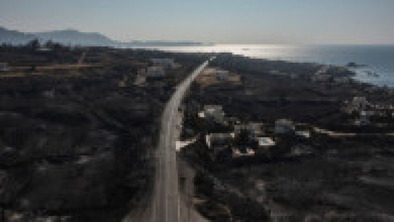 Cum arată acum Rodos, după incendiile care au devastat insula de aproape o săptămână. Imagini din dronă. FOTO: Profimedia Images | Poza 7 din 9