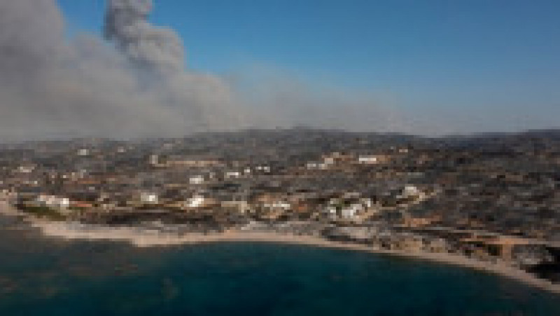 Cum arată acum Rodos, după incendiile care au devastat insula de aproape o săptămână. Imagini din dronă. FOTO: Profimedia Images | Poza 9 din 9