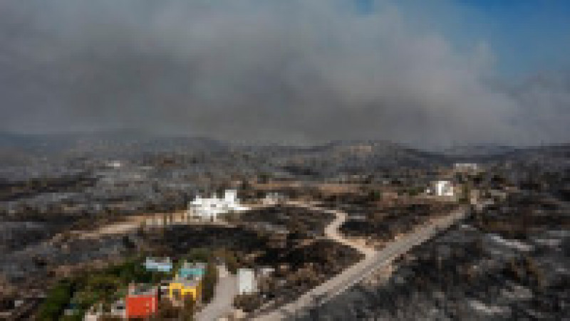 Cum arată acum Rodos, după incendiile care au devastat insula de aproape o săptămână. Imagini din dronă. FOTO: Profimedia Images | Poza 6 din 9
