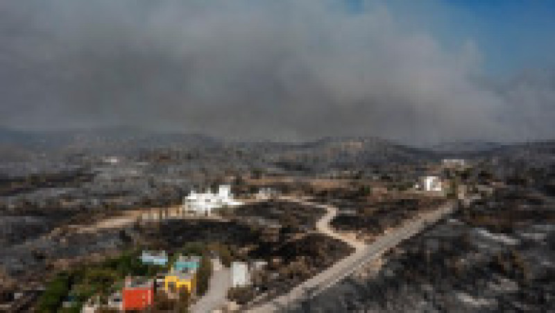 Cum arată acum Rodos, după incendiile care au devastat insula de aproape o săptămână. Imagini din dronă. FOTO: Profimedia Images | Poza 6 din 9
