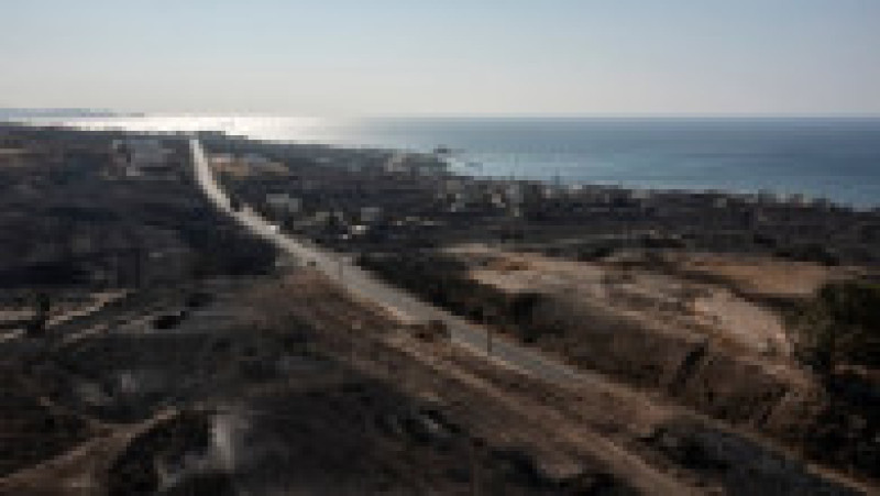 Cum arată acum Rodos, după incendiile care au devastat insula de aproape o săptămână. Imagini din dronă. FOTO: Profimedia Images | Poza 4 din 9