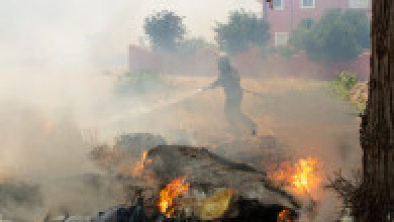 Pompierii români în insula Rodos. Sursa foto: Profimedia Images | Poza 12 din 16