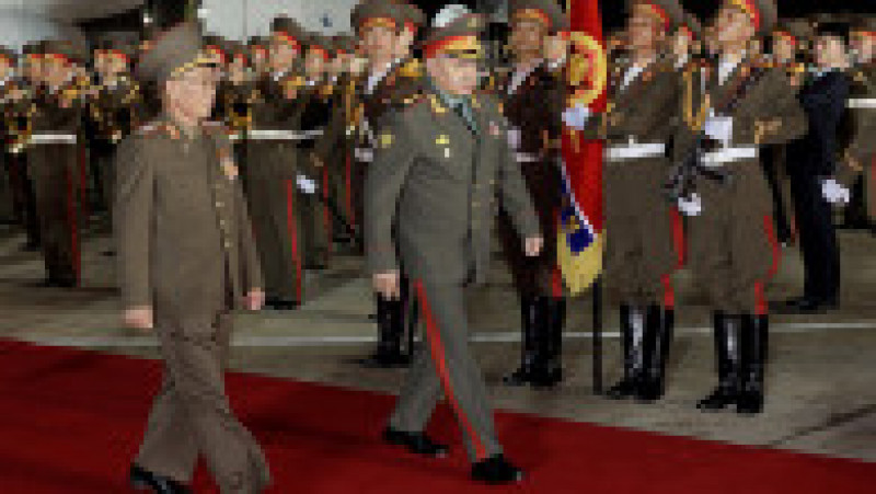 Nord-coreenii i-au pregătit o primire fastuoasă ministrului rus al apărării, Serghei Șoigu. Foto: Profimedia | Poza 5 din 8
