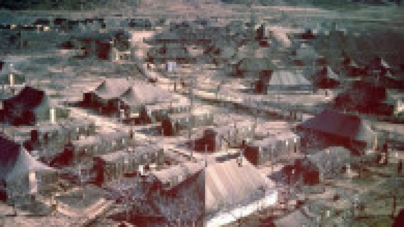 Panmunjon în timpul conferințelor de pace din 1952. Sursa foto: Profimedia Images | Poza 28 din 29