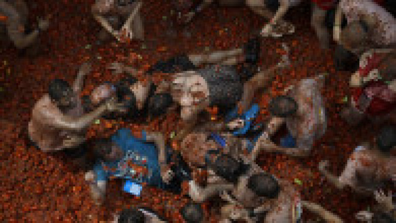 Cea mai "murdară" petrecere de pe planetă are loc anual în Spania, la Buñol. FOTO: Profimedia Images | Poza 9 din 15