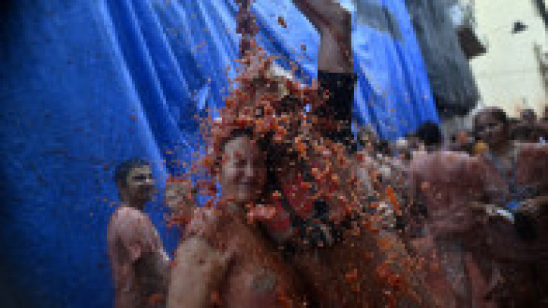 Cea mai "murdară" petrecere de pe planetă are loc anual în Spania, la Buñol. FOTO: Profimedia Images | Poza 13 din 15