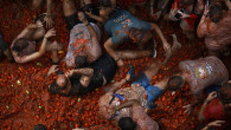 Cea mai "murdară" petrecere de pe planetă are loc anual în Spania, la Buñol. FOTO: Profimedia Images | Poza 4 din 15