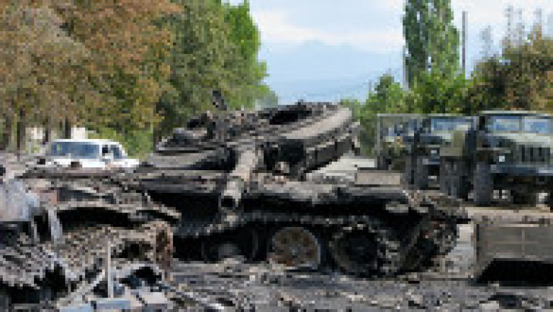 În urmă cu 15 ani, în noaptea de 7 spre 8 august 2008, Georgia a lansat o ofensivă militară pe scară largă contra regimului din Osetia de Sud, regiune separatistă prorusă. Sursa foto: Profimedia Images | Poza 4 din 46