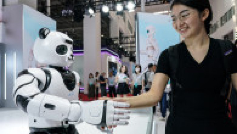 Robot prezentat la Conferința Mondială de Robotică de la Beijing 2023. Foto: Profimedia Images | Poza 2 din 17