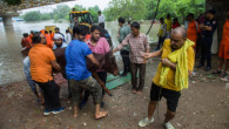 Cel puţin 49 de persoane au murit în India, dintre care nouă în urma surpării unui templu, în urma unor inundaţii masive şi alunecări de teren devastatoare. Foto: Profimedia | Poza 5 din 11