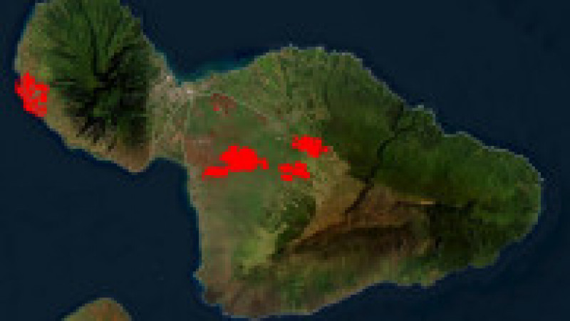 Incendiile din stațiunea Lahaina, insulele Hawaii, 9 august 2023. Sursa foto: Profimedia Images | Poza 21 din 23