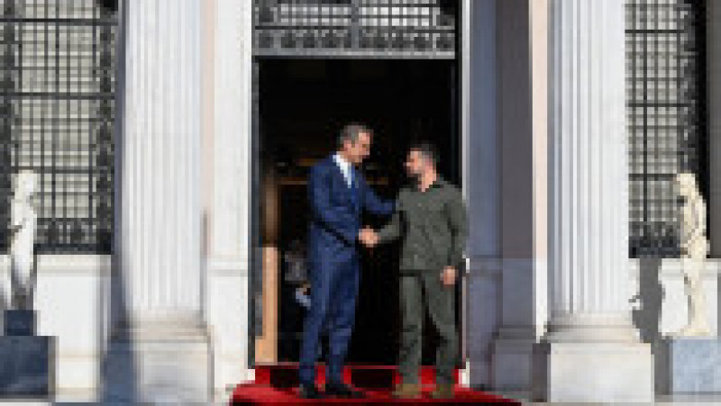 Preşedintele ucrainean Volodimir Zelenski a ajuns luni la Atena pentru o vizită oficială. FOTO: Profimedia Images | Poza 2 din 5