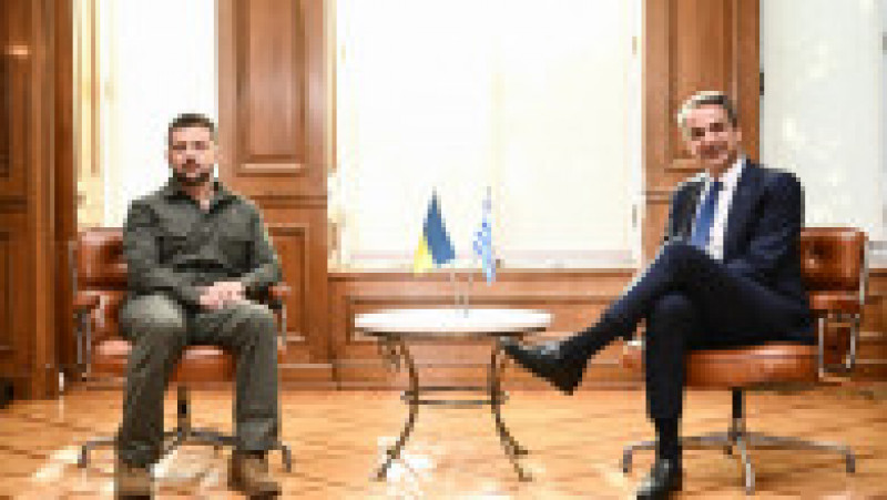 Preşedintele ucrainean Volodimir Zelenski a ajuns luni la Atena pentru o vizită oficială. FOTO: Profimedia Images | Poza 3 din 5