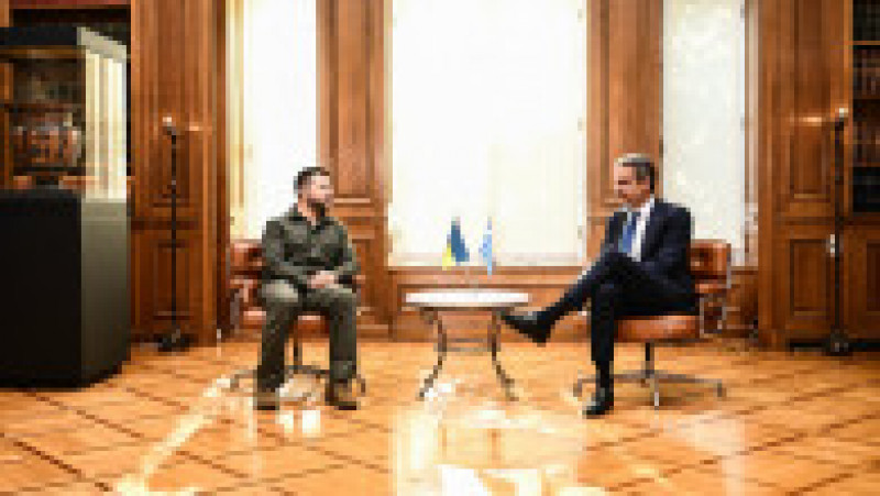Preşedintele ucrainean Volodimir Zelenski a ajuns luni la Atena pentru o vizită oficială. FOTO: Profimedia Images | Poza 4 din 5