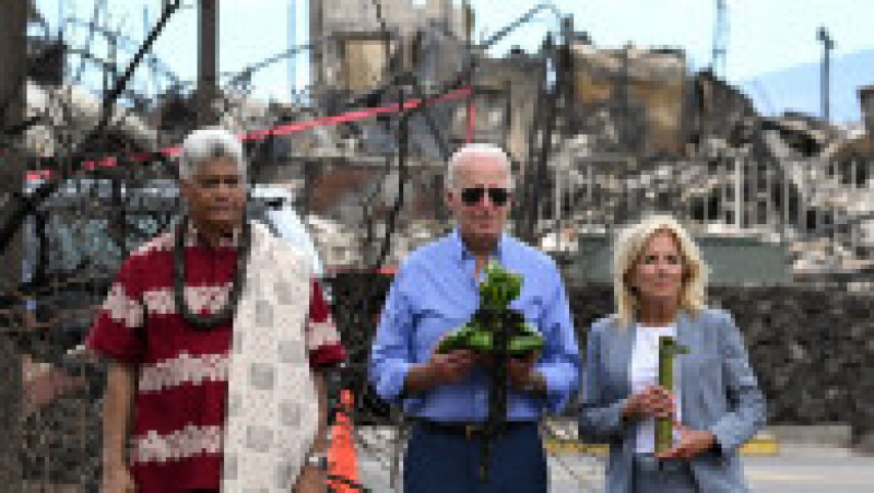 După 13 zile de la tragedia secolului, Joe Biden a vizitat Maui. FOTO: Profimedia Images | Poza 5 din 7