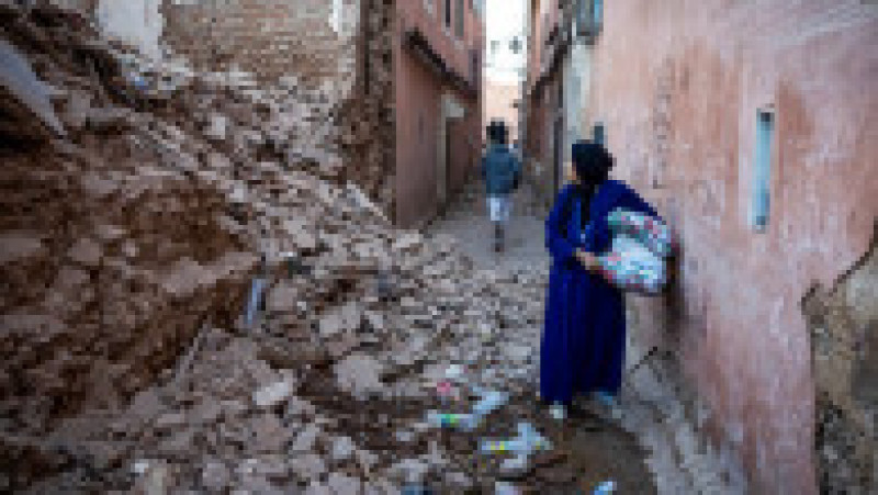 Peste 2.000 de persoane au murit ca urmare a cutremurului puternic cu magnitudine de 6,8 grade pe scara Richter ce a lovit Marocul în noaptea de vineri spre sâmbătă. Foto: Profimedia Images | Poza 16 din 16