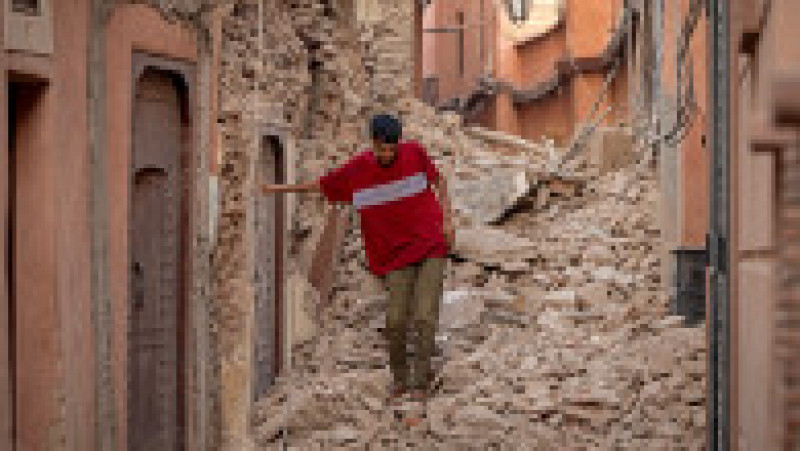 Peste 2.000 de persoane au murit ca urmare a cutremurului puternic cu magnitudine de 6,8 grade pe scara Richter ce a lovit Marocul în noaptea de vineri spre sâmbătă. Foto: Profimedia Images | Poza 11 din 16