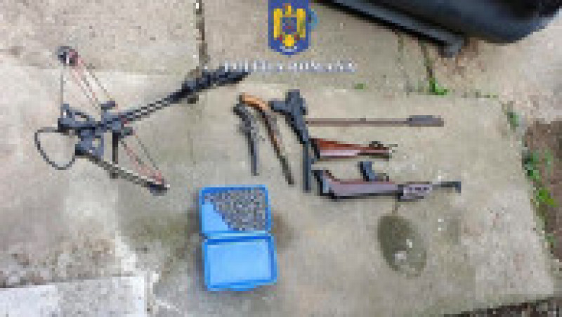 Armele au fost confiscate din locuințele unui cetățean olandez. Sursa foto: Poliția de Frontieră | Poza 2 din 3