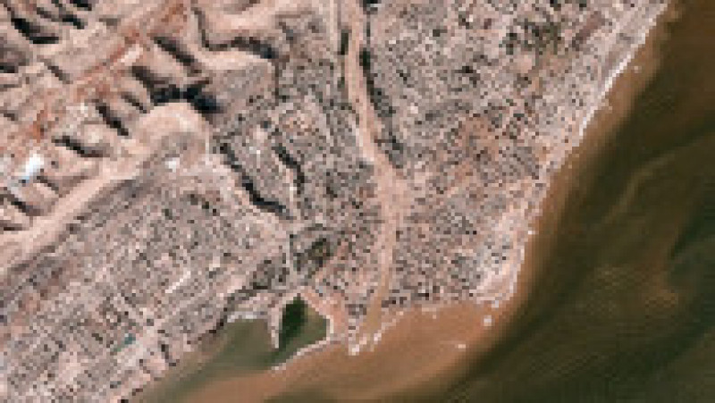 Amploarea dezastrului din Libia a fost fotografiată și din satelit. FOTO: Profimedia Images | Poza 2 din 24