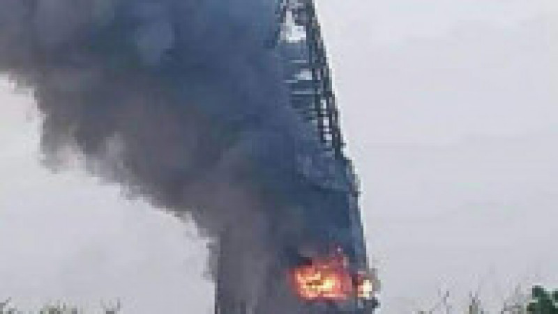 Incendiu de proporții în capitala Sudanului, unde un zgârie-nori simbol din Khartoum a luat foc. FOTO: Profimedia Images | Poza 3 din 5