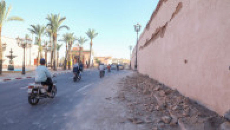 Pagubele sunt mari în oraşul marocan Marrakech cu un bogat patrimoniu arhitectural, după cutremurul devastator. FOTO: Profimedia Images | Poza 13 din 55
