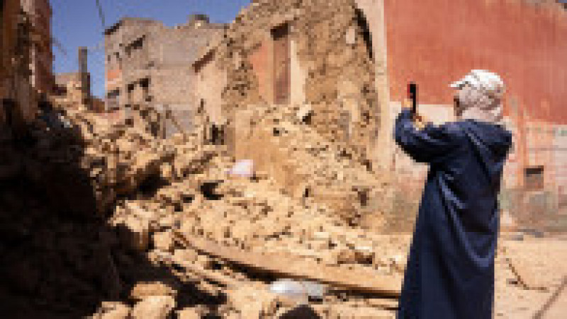 Pagubele sunt mari în oraşul marocan Marrakech cu un bogat patrimoniu arhitectural, după cutremurul devastator. FOTO: Profimedia Images | Poza 39 din 55