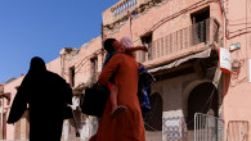 Pagubele sunt mari în oraşul marocan Marrakech cu un bogat patrimoniu arhitectural, după cutremurul devastator. FOTO: Profimedia Images | Poza 48 din 55