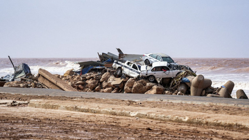 Inundațiile și ploile torențiale au făcut ravagii în Libia. FOTO: Profimedia Images