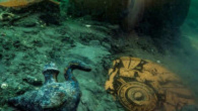 Ruinele orașului Thonis-Heracleion se află acum sub apele mării la 7 kilometri depărtare de coasta Egiptului din prezent. Captură foto: Twitter | Poza 1 din 6