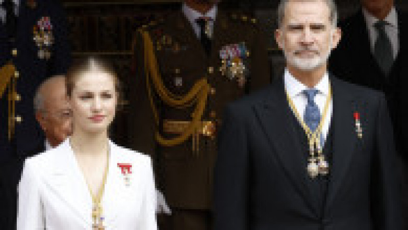 Prinţesa Leonor, moştenitoarea tronului Spaniei, a jurat credinţă faţă de Constituţia ţării sale. Foto: Profimedia Images | Poza 8 din 15