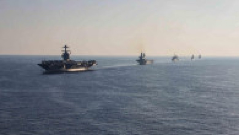 SUA au trimis cea mai mare navă de război din lume în Marea Mediterană. Sursa foto: Profimedia Images | Poza 12 din 39