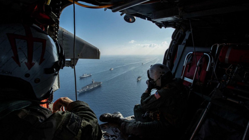 SUA au trimis cea mai mare navă de război din lume în Marea Mediterană. Sursa foto: Profimedia Images