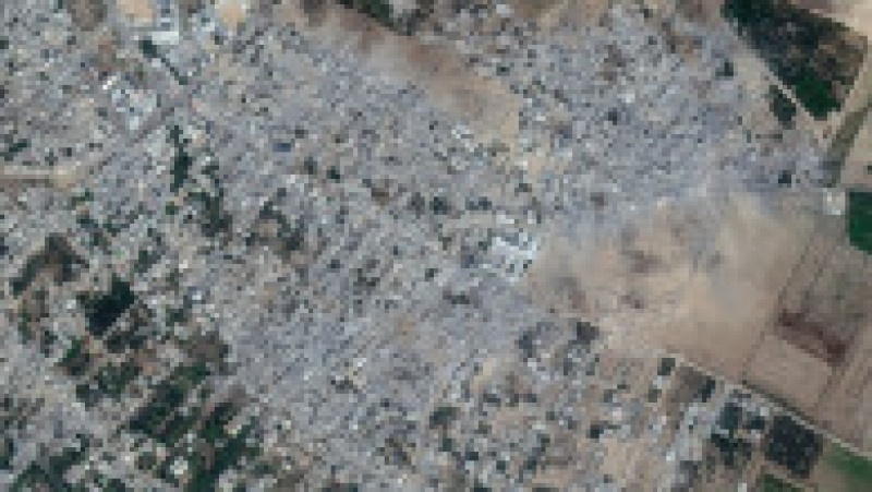 Imagini din satelit din mai multe locuri din nordul Fâșiei Gaza dezvăluie consecințele raidurilor israeliene. FOTO: Profimedia Images | Poza 3 din 7