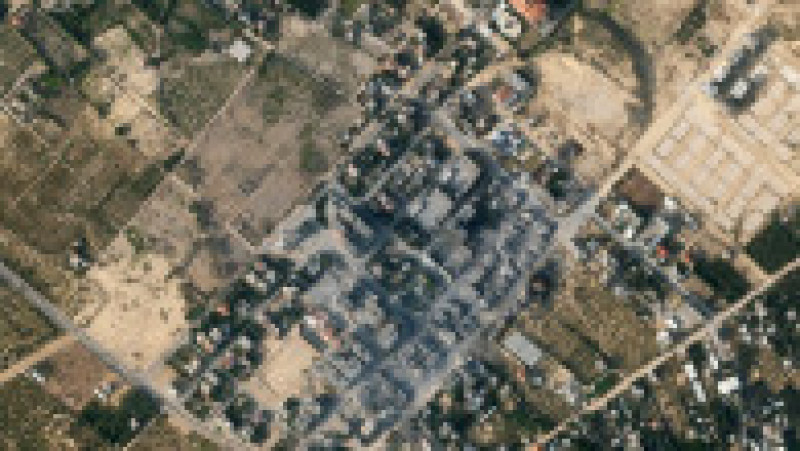 Imagini din satelit din mai multe locuri din nordul Fâșiei Gaza dezvăluie consecințele raidurilor israeliene. FOTO: Profimedia Images | Poza 4 din 7